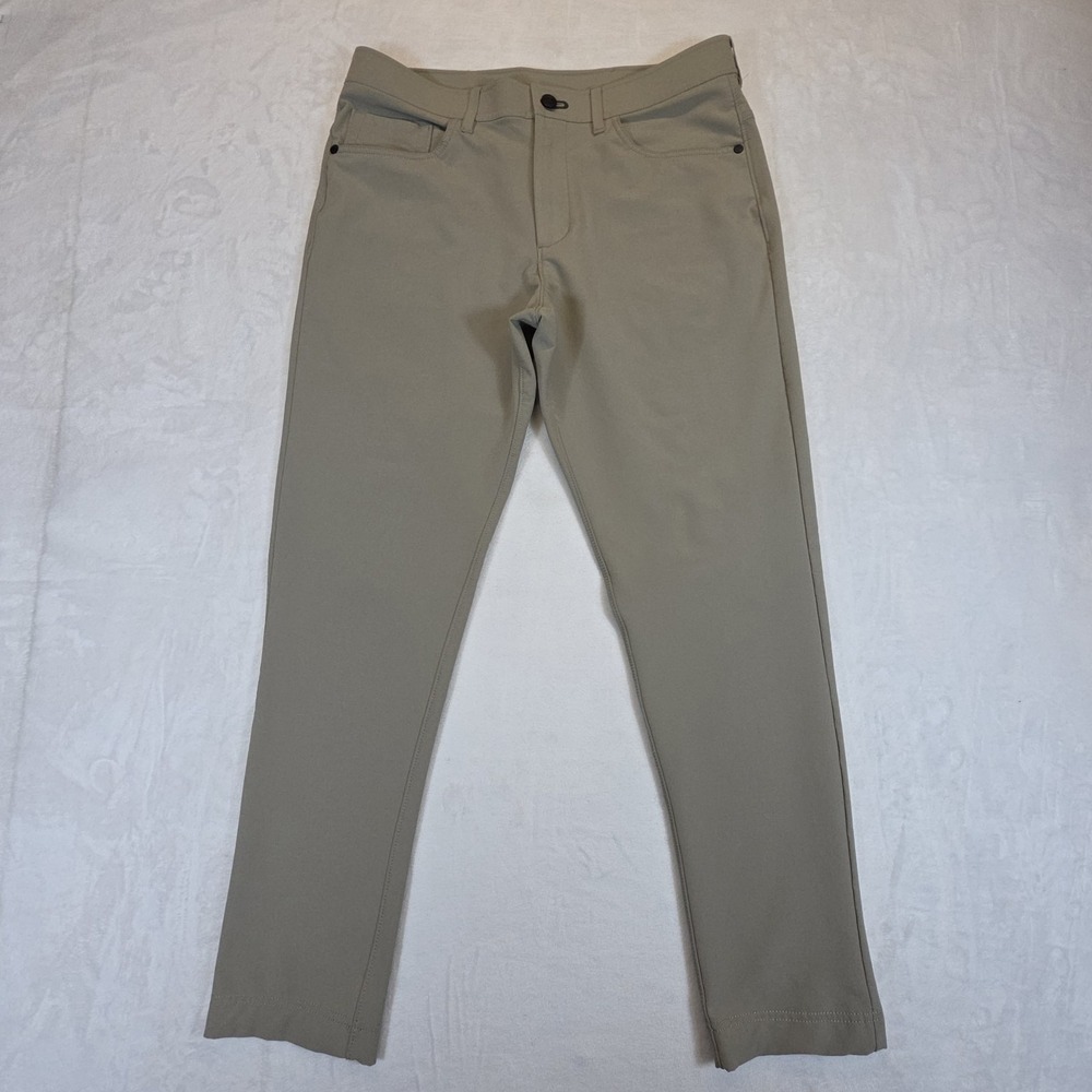 Public Rec Workday Pants 32x30 Tan Straight Stretch 5 Pocket Chino Casual Office